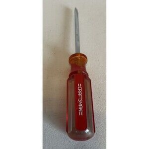 Vintage Craftsman 3/16 Flat Head Red & White Handle Screwdriver 41053 C WF USA